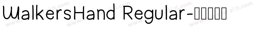 WalkersHand Regular字体转换